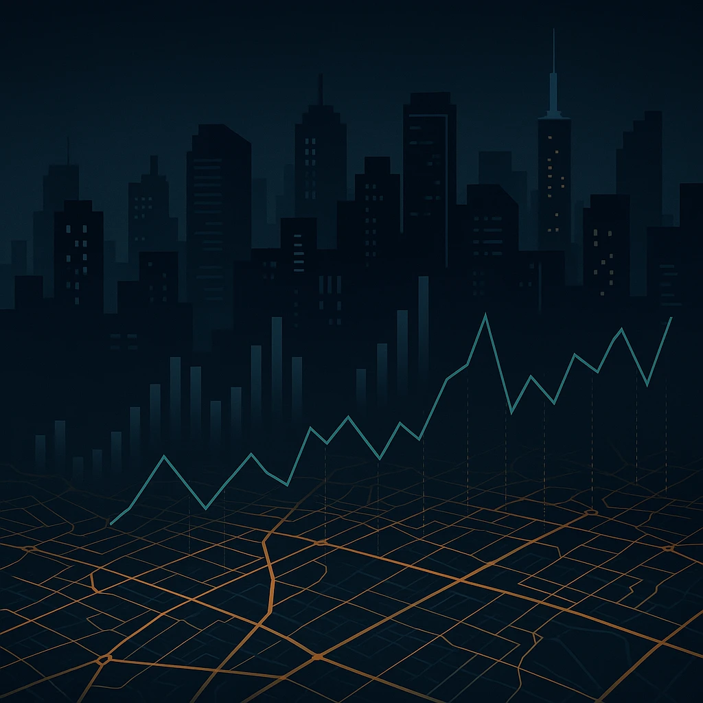 Data analytics over city map