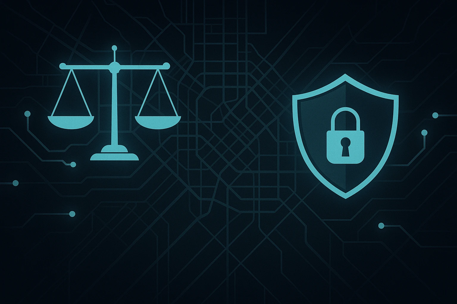Scales and shield representing ethics